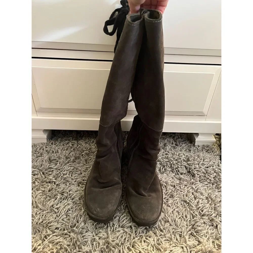 Fly London Yust Grey Suede Boot - Picture 7 of 15